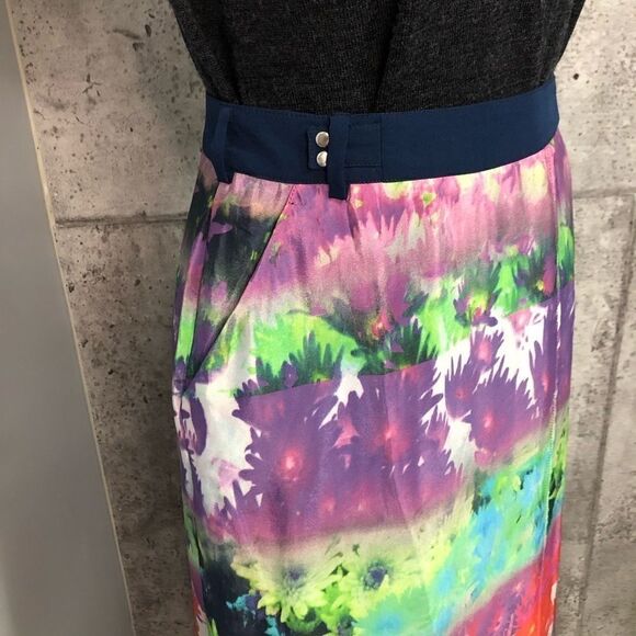 🚨 W118 Walter Baker Multicolor Floral Maxi Skirt - Picture 2 of 10